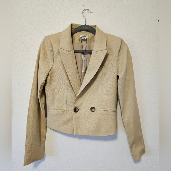 Jason Wu Khaki Linen Blazer Women's Size Small NWT - Picture 4 of 12